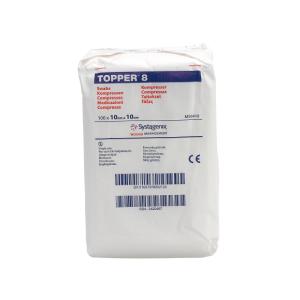 Topper 8 Kompres, Non-woven, 10 x 10 cm, 100 stk. Topper 8 Kompres, Non-woven, 10 x 10 cm, 100 stk.