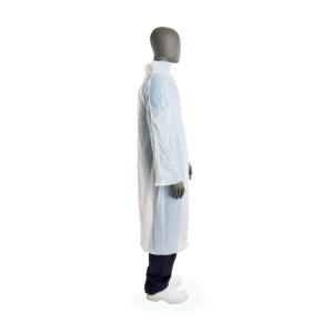 KRUTEX Disposable Gown, white, 120 cm KRUTEX Disposable Gown, white, 120 cm