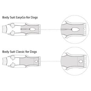 BUSTER Body Suit EasyGo for dogs, black/grey, 52 cm, size L BUSTER Body Suit EasyGo for dogs, black/grey, 52 cm, size L