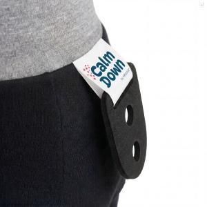 BUSTER Body Suit Classic for Dogs with CalmDown by KRUUSE® Button Holder, 39 cm, str. XS, black/grey BUSTER Body Suit Classic for Dogs with CalmDown by KRUUSE® Button Holder, 39 cm, str. XS, black/grey