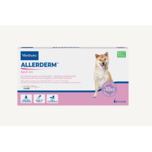 Virbac Allerderm Spot On, 6 x 4 ml, t/hund/kat over 10 kg (VET) Virbac Allerderm Spot On, 6 x 4 ml, t/hund/kat over 10 kg (VET)