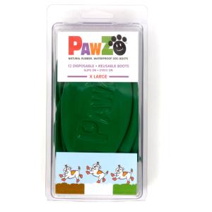 Pawz hundesko, XL, 12,7 cm, mørkegrøn, 12 stk. Pawz hundesko, XL, 12,7 cm, mørkegrøn, 12 stk.