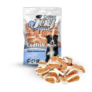 Calibra Joy Dog Classic Sushi af torsk og kylling, 80 g. Calibra Joy Dog Classic Sushi af torsk og kylling, 80 g.