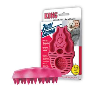 KONG ZoomGroom, strigle t/hund, Raspberry, ZG1 KONG ZoomGroom, strigle t/hund, Raspberry, ZG1