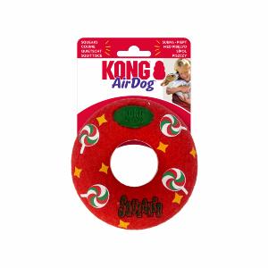 KONG Holiday AirDog® Squeaker Donut, M, H23D137 KONG Holiday AirDog® Squeaker Donut, M, H23D137