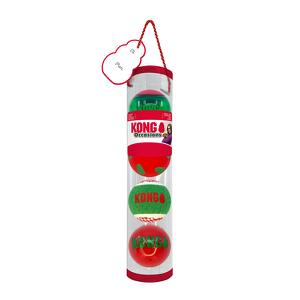 KONG Holiday Occasions Balls 4-pk Md, H24D141 KONG Holiday Occasions Balls 4-pk Md, H24D141
