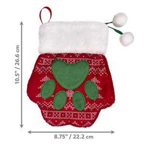 KONG Holiday Stocking Paw Lg, H24D189 KONG Holiday Stocking Paw Lg, H24D189