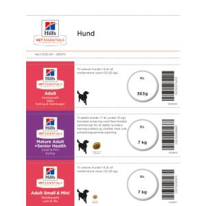 Hills VE Price Card Multi ben/senior 2025 DK Hills VE Price Card Multi ben/senior 2025 DK