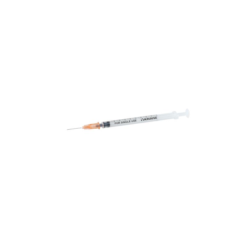 Kruuse Disp Syringe With Needle 3 Comp 1 Ml 25g X 5 8 Kruuse Disp Syringe With Needle 3 Comp 1 Ml 25g X 5 8