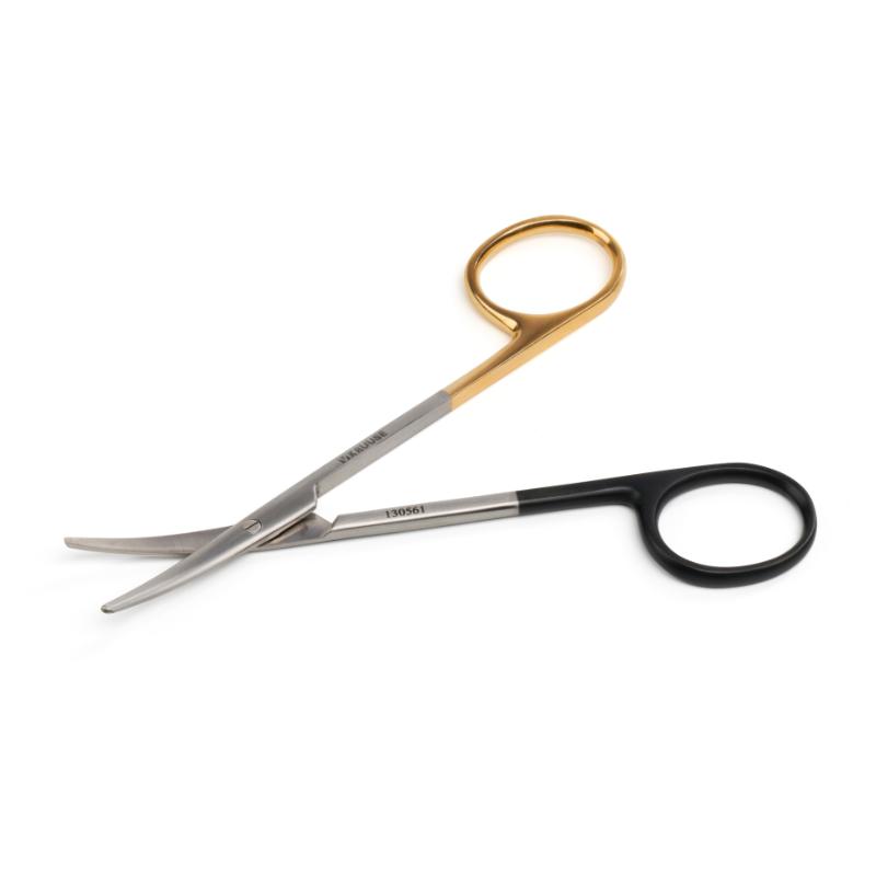 KRUUSE TC Gold One Blade SuperCut Baby-Metzenbaum Scissors, 11.5 cm / 4.5", blunt/blunt, curved
KRUUSE TC Gold One Blade SuperCut Baby-Metzenbaum Scissors, 11.5 cm / 4.5", blunt/blunt, curved