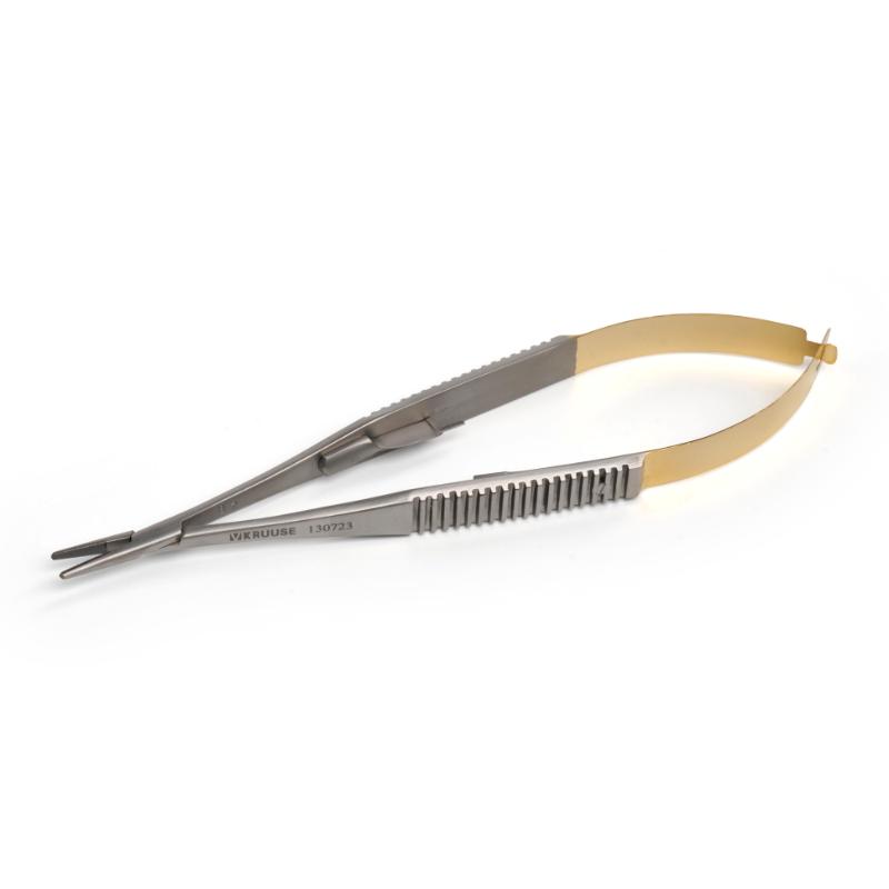 KRUUSE TC Gold Castroviejo Needle Holder, 14 cm / 5.5", micro profile, with lock
KRUUSE TC Gold Castroviejo Needle Holder, 14 cm / 5.5", micro profile, with lock