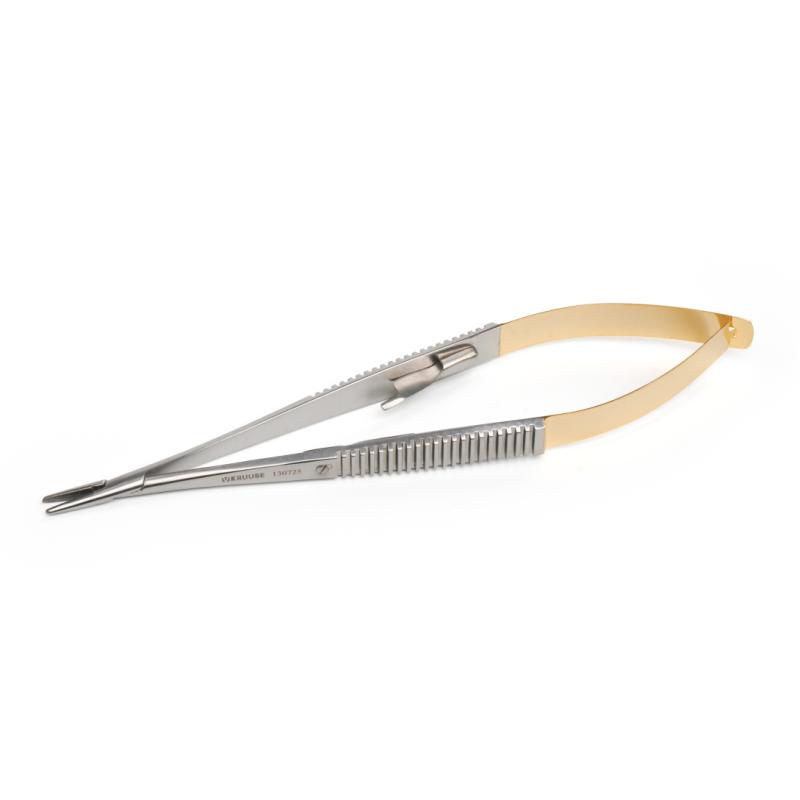 KRUUSE TC Gold Castroviejo Needle Holder, 16 cm / 6.3", smooth, with lock
KRUUSE TC Gold Castroviejo Needle Holder, 16 cm / 6.3", smooth, with lock