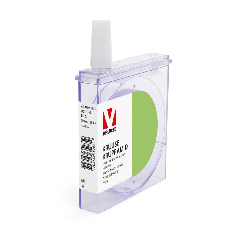 KRUUSE Krupramid Suture, USP 3-0/EP 2, 100 m/328.1 ft, white
KRUUSE Krupramid Suture, USP 3-0/EP 2, 100 m/328.1 ft, white