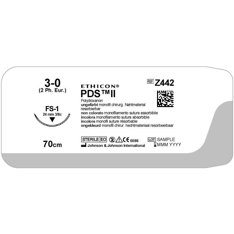 PDS USP, 3/0 FS-1, Z442E, 24/pk
PDS USP, 3/0 FS-1, Z442E, 24/pk