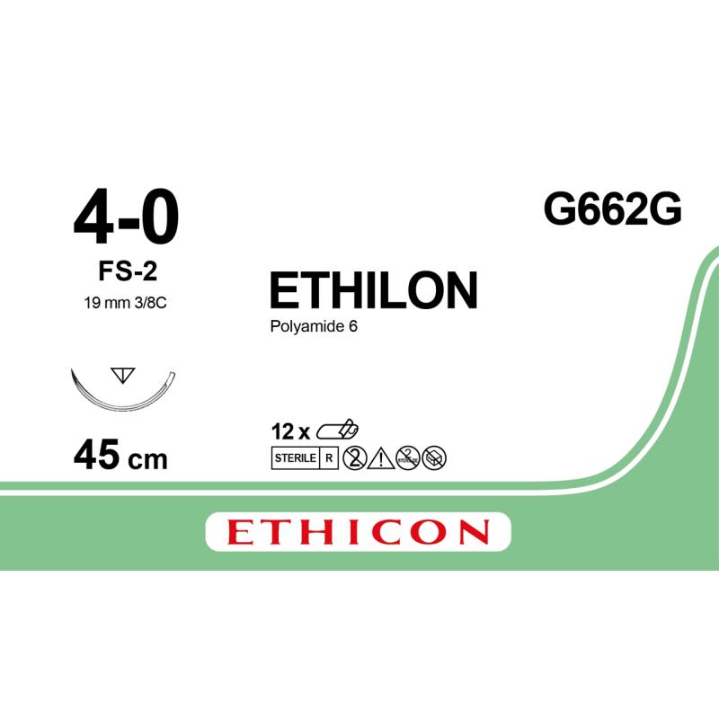 Ethilon USP 4/0, FS-25, 45 cm, 662SLH, 36/pk
Ethilon USP 4/0, FS-25, 45 cm, 662SLH, 36/pk