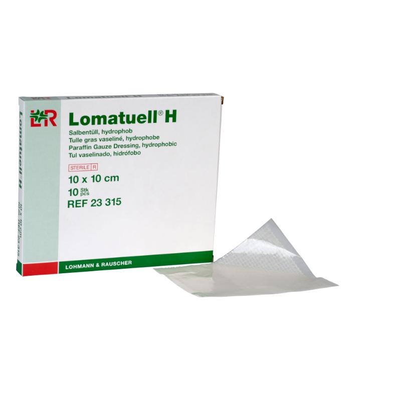 Lomatuell H Ointment Gauze, Paraffin Coated, 10 x 10 cm, 10/pk Lomatuell H Ointment Gauze, Paraffin Coated, 10 x 10 cm, 10/pk