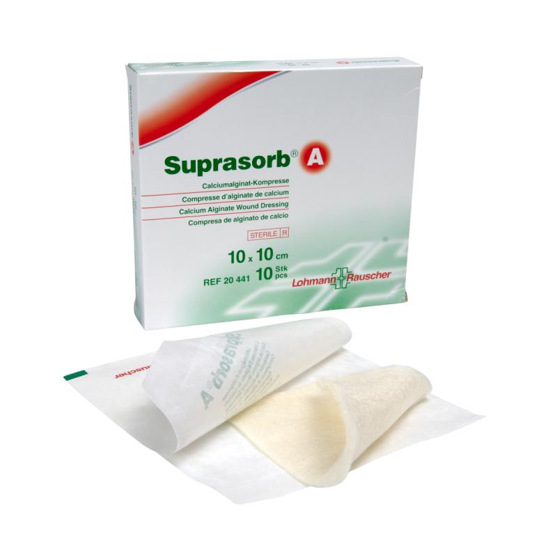 Suprasorb A dressing, Calcium Alginat, 10 x 20 cm 10/pk Suprasorb A dressing, Calcium Alginat, 10 x 20 cm 10/pk
