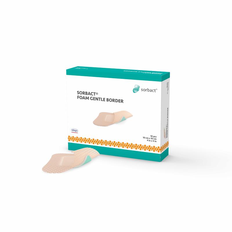 Sorbact Foam Gentle Border, 10 x 10 cm, 10 stk. Sorbact Foam Gentle Border, 10 x 10 cm, 10 stk.