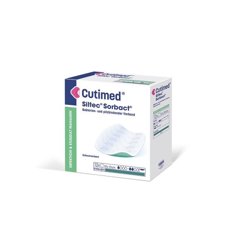 Cutimed Siltac Sorbact Foam 10x10cm, 10 stk Cutimed Siltac Sorbact Foam 10x10cm, 10 stk