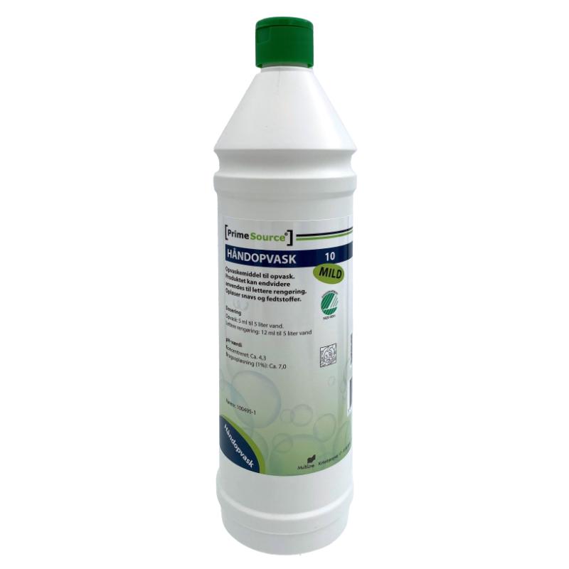 Prime Source Mild 10, håndopvask, u. Farve/Parfume, 1 l Prime Source Mild 10, håndopvask, u. Farve/Parfume, 1 l