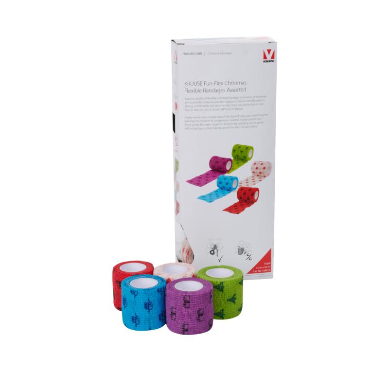 KRUUSE Fun-Flex Christmas, assorted, 5 cm x 4.5 m, 10/pk KRUUSE Fun-Flex Christmas, assorted, 5 cm x 4.5 m, 10/pk