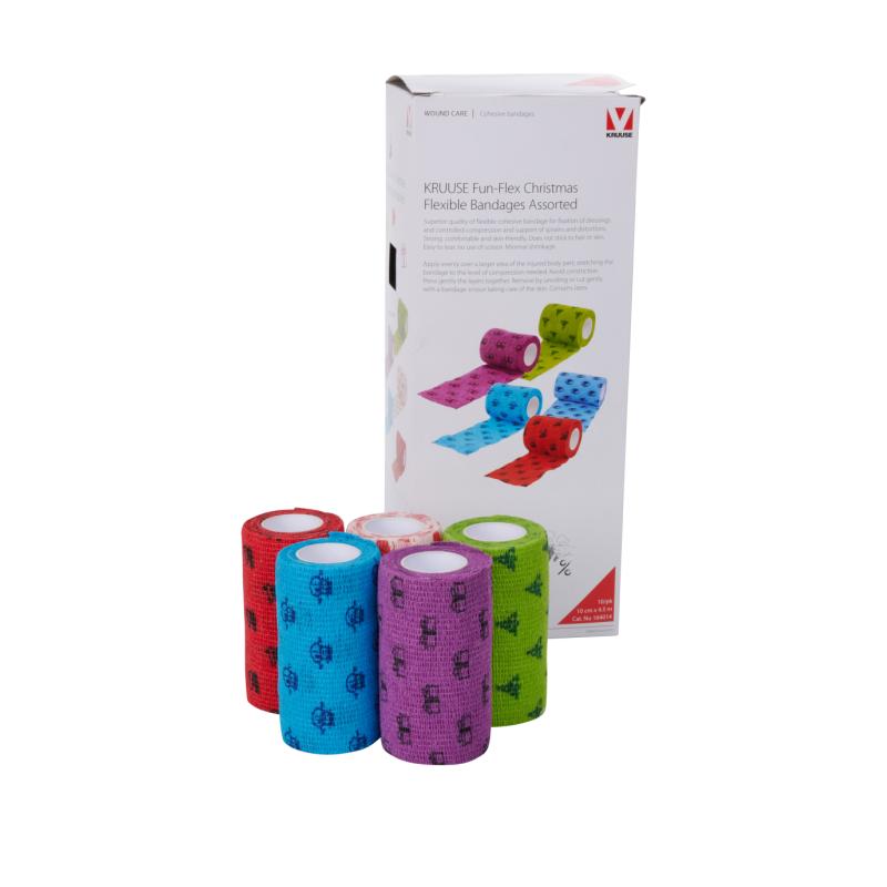 KRUUSE Fun-Flex Christmas, assorted, 10 cm x 4.5 m, 10/pk KRUUSE Fun-Flex Christmas, assorted, 10 cm x 4.5 m, 10/pk