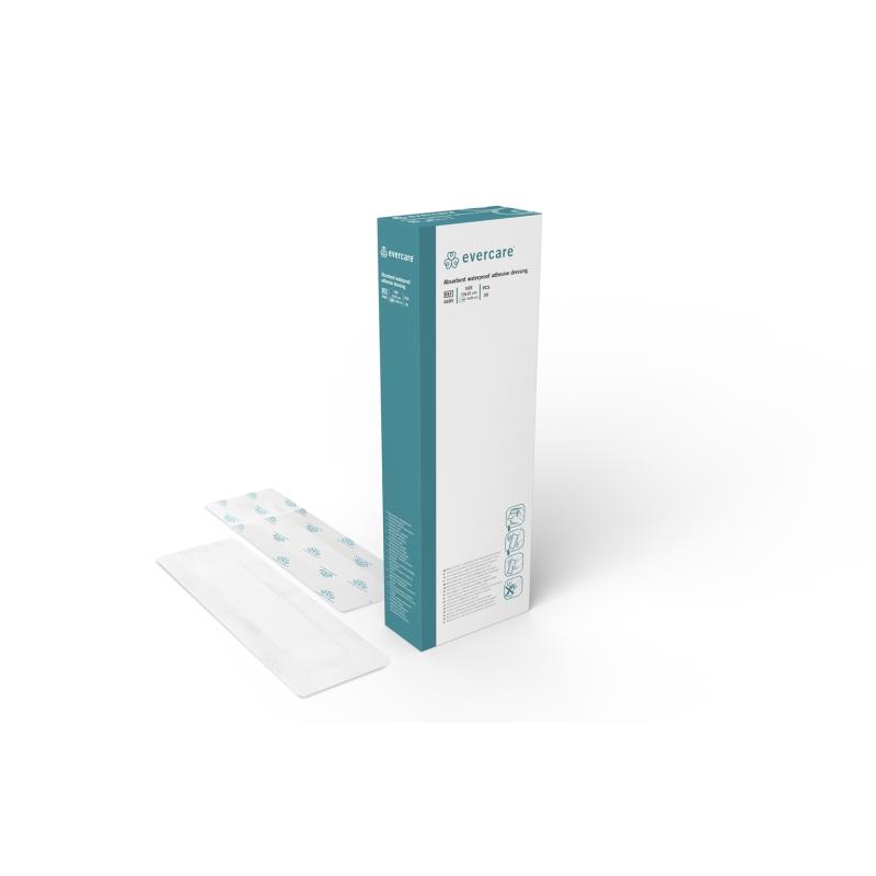 Evercare absorberende forbinding, 10x35cm m klæb brusetæt, 3 Evercare absorberende forbinding, 10x35cm m klæb brusetæt, 3