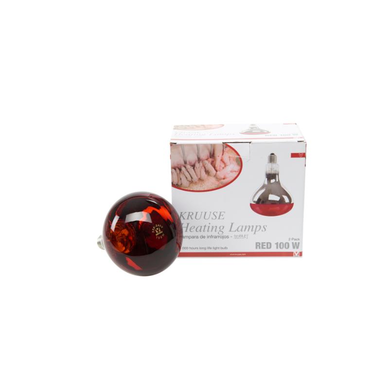 KRUUSE Infrared Heating Lamp, 100 W, red, 2/pk KRUUSE Infrared Heating Lamp, 100 W, red, 2/pk