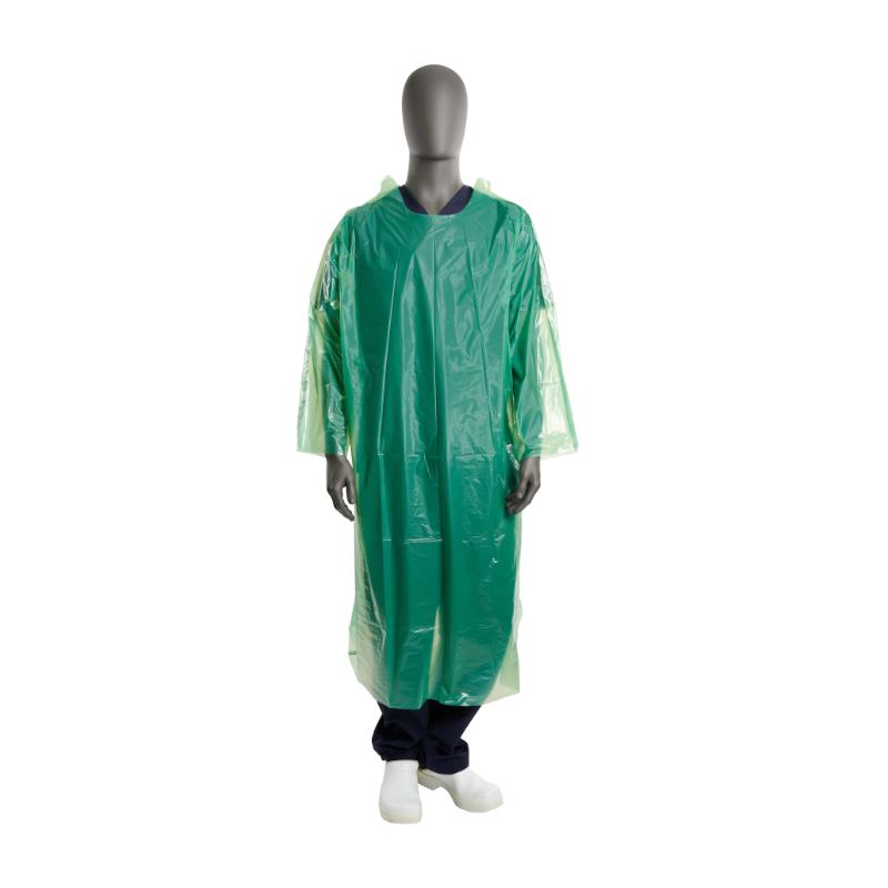 KRUTEX Disposable Gown, green, pullover, 20/pk KRUTEX Disposable Gown, green, pullover, 20/pk