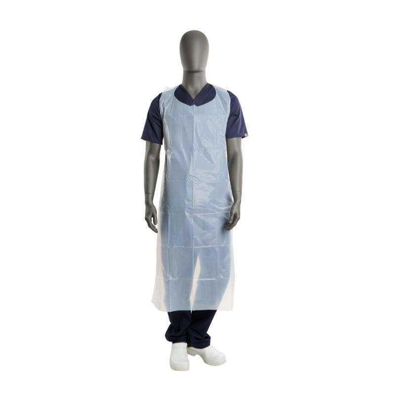 KRUTEX Disposable Apron, white, 140 cm, 150/pk KRUTEX Disposable Apron, white, 140 cm, 150/pk