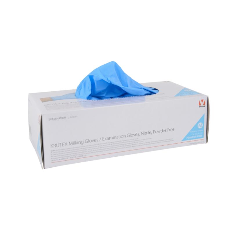 KRUTEX Nitrile Milking Gloves, extra strong, powder-free, M, 100/pk KRUTEX Nitrile Milking Gloves, extra strong, powder-free, M, 100/pk