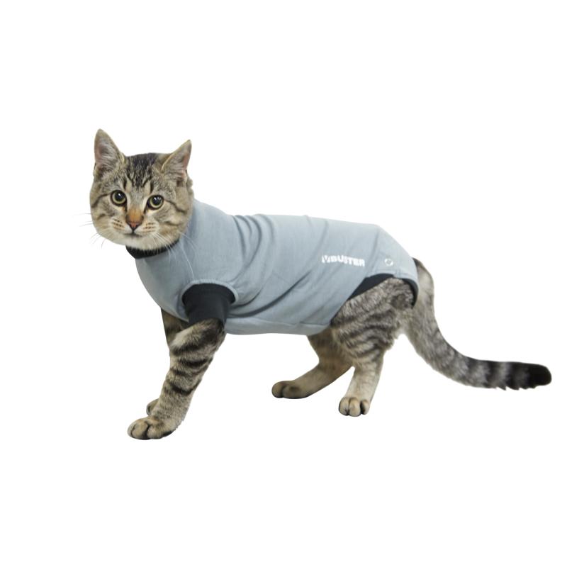 BUSTER Body Suit EasyGo for cats, grey/black, 38,5 cm, size XS BUSTER Body Suit EasyGo for cats, grey/black, 38,5 cm, size XS