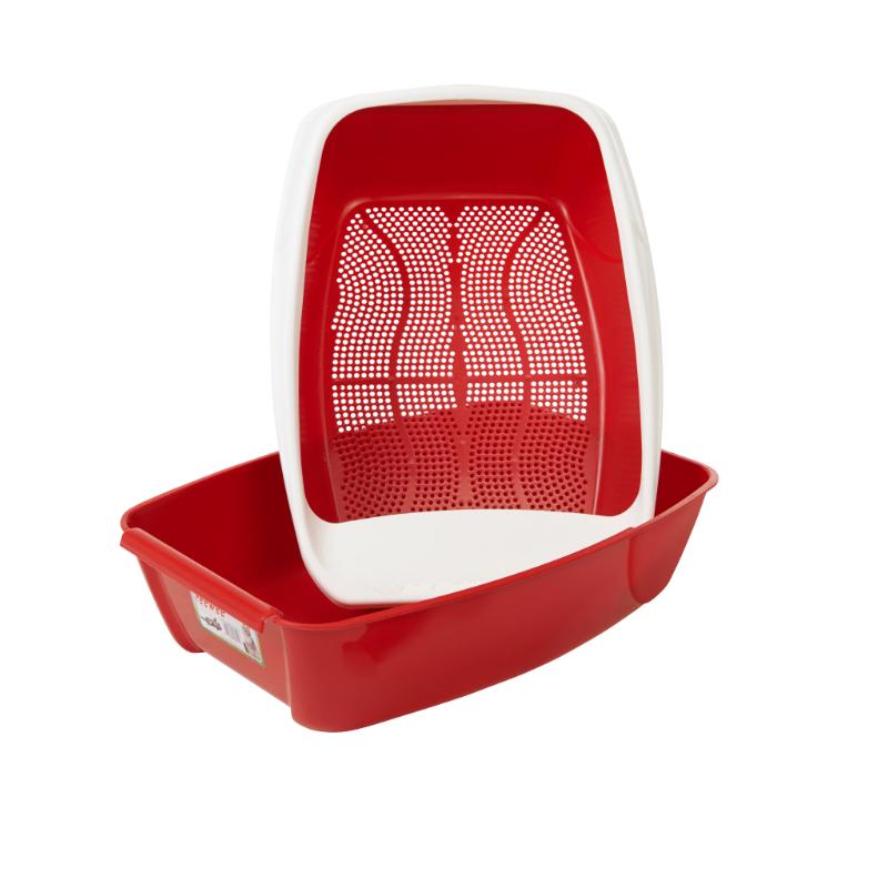PeeWee EcoBasic litter tray red/white PeeWee EcoBasic litter tray red/white