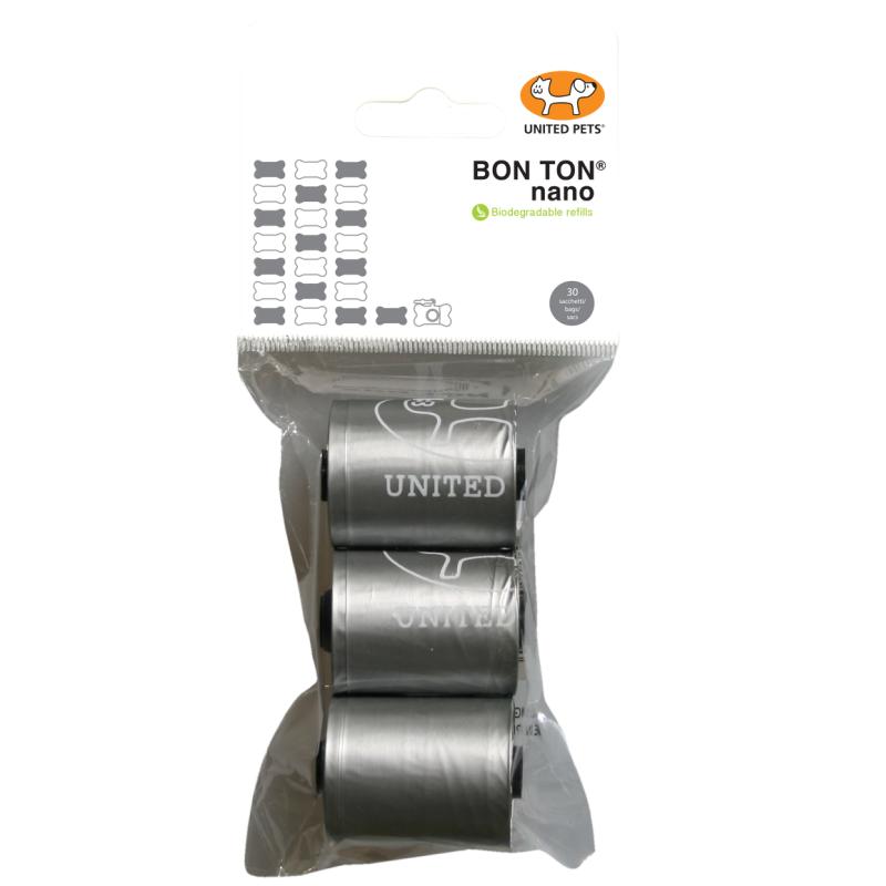 vinge igen Rundt om United Pets Bon Ton Nano refill metal 3 ruller m/10stk