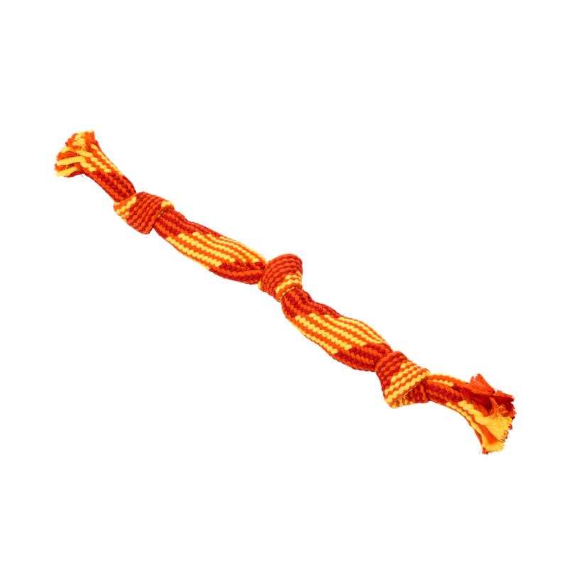 BUSTER Colour Squeak Rope, red/orange/yellow, large, 58 cm