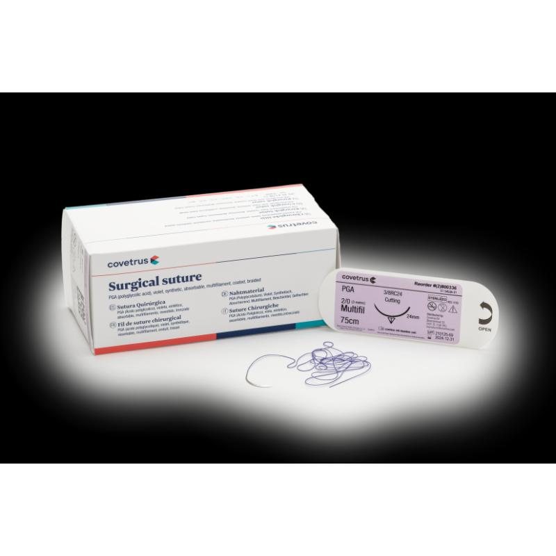 CVET PGA Sutur, 3/8RC24, violet, 3 USP 2-0, 75 cm, 12 stk. CVET PGA Sutur, 3/8RC24, violet, 3 USP 2-0, 75 cm, 12 stk.