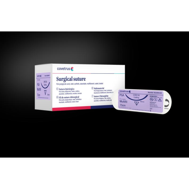 CVET PGA Sutur, 3/8RC36, violet, 4 USP 1, 75 cm, 12 stk. CVET PGA Sutur, 3/8RC36, violet, 4 USP 1, 75 cm, 12 stk.