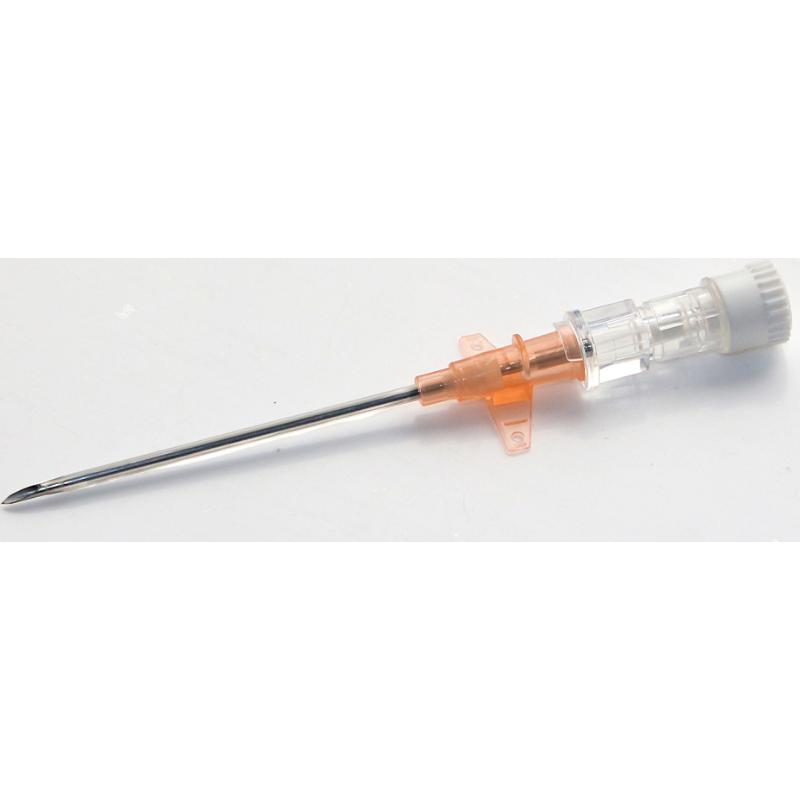 CVET I.V. Kateter uden Injektionsport, med vinger, lige, G14, 45 mm, orange, 50 stk. CVET I.V. Kateter uden Injektionsport, med vinger, lige, G14, 45 mm, orange, 50 stk.