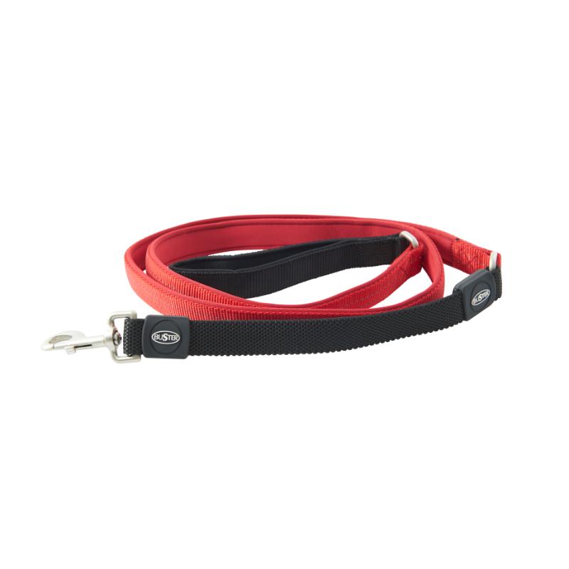 BUSTER Neoprene 180 cm Bungee Lead, Red/Red, L/XL, 25mm BUSTER Neoprene 180 cm Bungee Lead, Red/Red, L/XL, 25mm