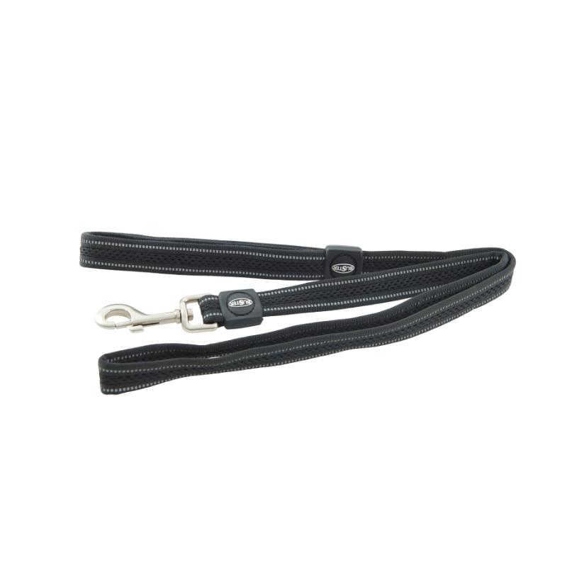 BUSTER Reflective Mesh 140 cm Lead, Black/Black, S/M, 20mm BUSTER Reflective Mesh 140 cm Lead, Black/Black, S/M, 20mm