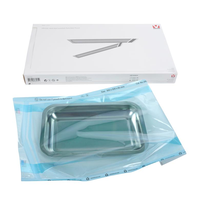 KRUUSE Heat-Seal Gusseted Autoclave Pouch 300 x 500 x 60 mm, 100/pk KRUUSE Heat-Seal Gusseted Autoclave Pouch 300 x 500 x 60 mm, 100/pk