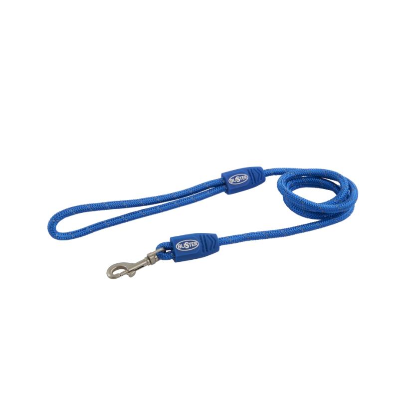 BUSTER Reflective Rope 120 cm Lead, Blue, 8mm