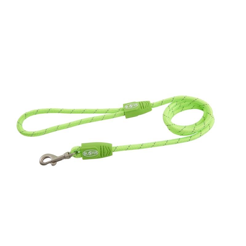 BUSTER Reflective Rope 120 cm Lead, Lime, 8mm