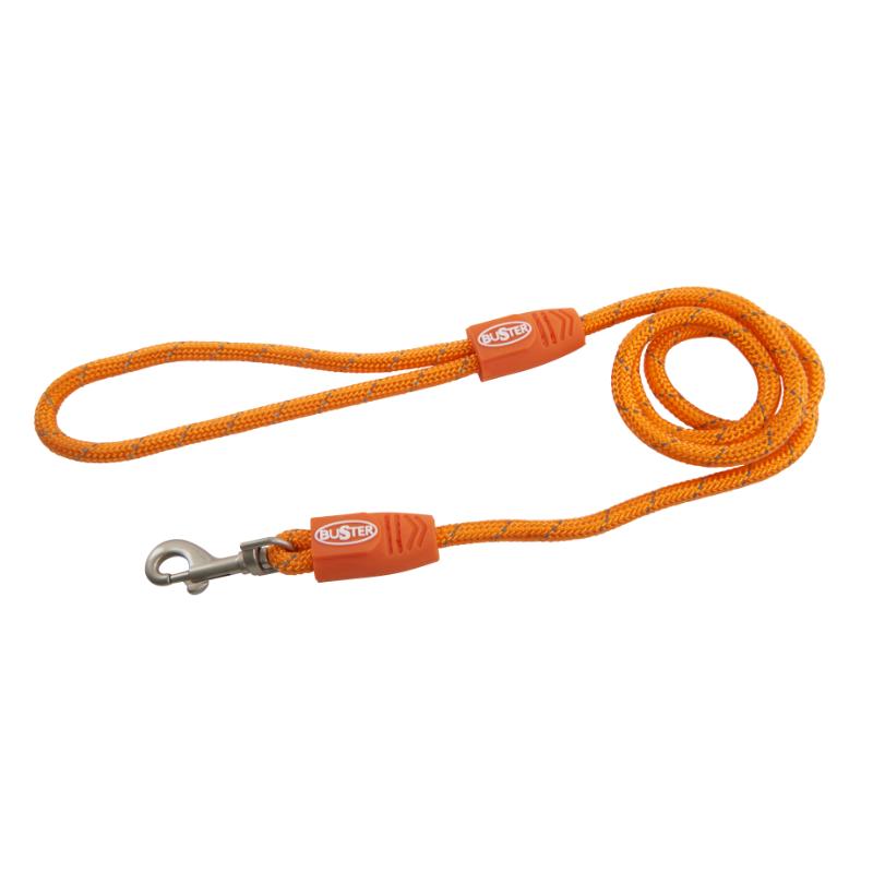 BUSTER Reflective Rope 180 cm Lead, Orange, 8mm