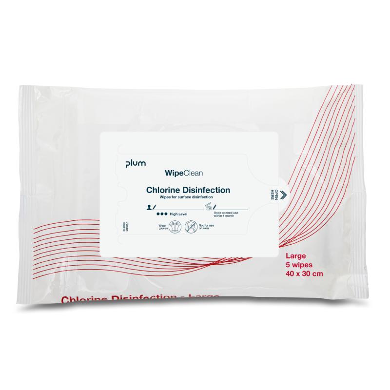 WipeClean Chlorine Disinfection, Large, 5 wipes
WipeClean Chlorine Disinfection, Large, 5 wipes