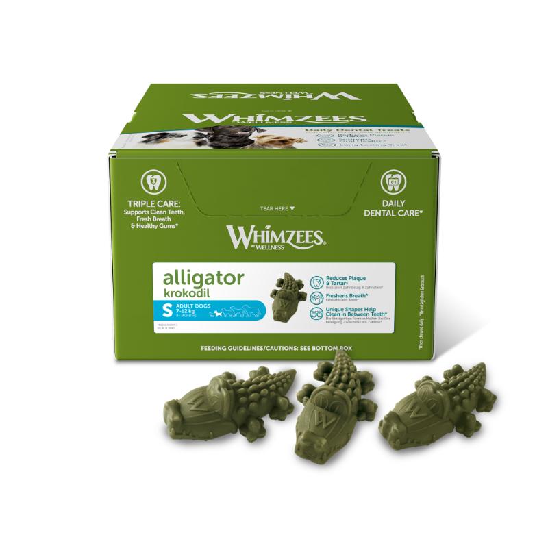 Whimzees tyggeben, Alligator, S, display m/150 stk. (WHZ222) Whimzees tyggeben, Alligator, S, display m/150 stk. (WHZ222)