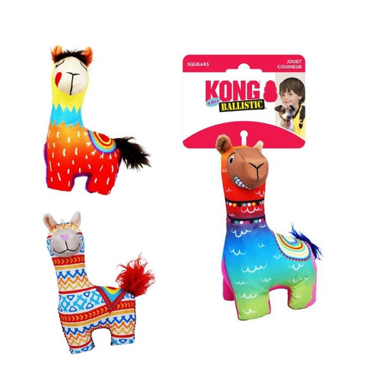 KONG Ballistic Vibez Llamas Assorted Small/Medium LBV32E KONG Ballistic Vibez Llamas Assorted Small/Medium LBV32E