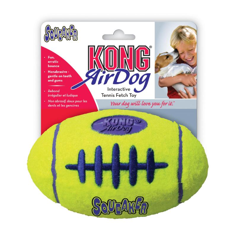 KONG AirDog Squeaker Football tennisball, medium, ASFB2 KONG AirDog Squeaker Football tennisball, medium, ASFB2