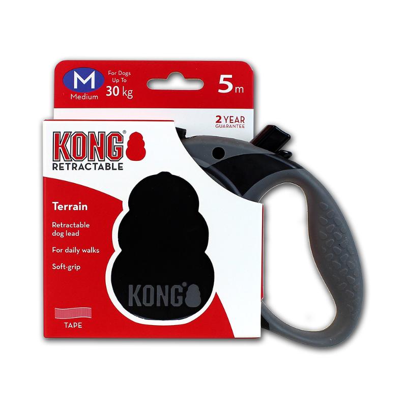 KONG Terrain flex lead, black, M KONG Terrain flex lead, black, M
