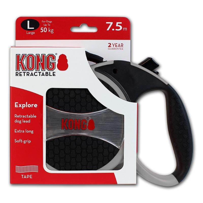 KONG Explore flex lead, grey, L KONG Explore flex lead, grey, L